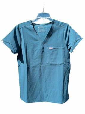 FIGS CARIBBEAN BLUE CATARINA SCRUB TOP
